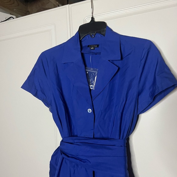 NWT J. Peterman Shirtdress Midi Tie Waist - Picture 4 of 9